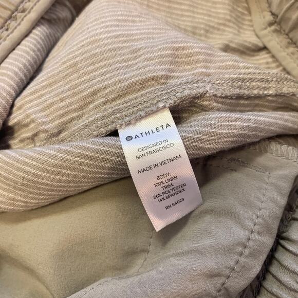 Athleta Cabo Grey Wide Leg Striped Pants Size 6 - Picture 4 of 9